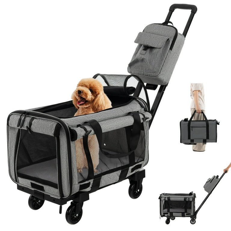 Dog carrier with wheels for cheap large dog
