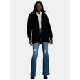 thumbnail image 7 of Time and Tru Women’s and Women’s Plus Faux Shearling Zip Hoodie Jacket, Midweight, Sizes S-3X, 7 of 7