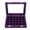 Purple, variant on 24 Grid Velvet Glass Jewelry Ring Display Organiser Box Tray Holder Earrings Storage Case (Blue)
