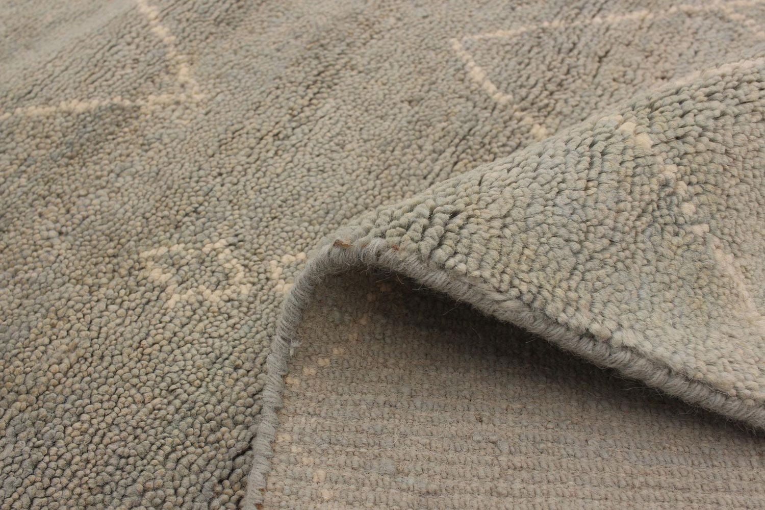 ECARPETGALLERY 5'2" x 8'0" Moroccan Tangier Hand-knotted Area Rug for Living Room, Dining Room and Bedroom in Grn