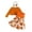 t#704Orange2262, variant on CAIVO Kids Toddler Girls Easter Rabbit Prints O-Neck Dress Long Sleeve Ruffles Coat Tops Headbands Outfit Sets Holiday Clothing Sets