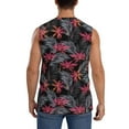 thumbnail image 4 of Balery Colorful Hawaii Palms Men's Sleeveless Muscle Shirts Workout Tank Top, Moisture Wicking, Odor Protection-X-Large, 4 of 8
