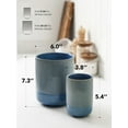 thumbnail image 4 of LE TAUCI Utensil Holder, 7.3"+5.4" Ceramic Utensil Crock, Plant Pots & Home Accessories, Pack of 2, Glaze Blue Serving Storage, 4 of 9