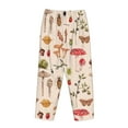 thumbnail image 5 of Bingfone Pajamas For Women,Retro Autum Mushrooms Pajama Pants With Pockets-Small, 5 of 9