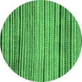 thumbnail image 1 of Ahgly Company Indoor Round Abstract Emerald Green Modern Area Rugs, 3' Round, 1 of 4