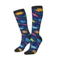 thumbnail image 2 of Fotbe Dinosaurs print Women's Men's Novelty Crew Socks Cotton Socks Knee High Socks for Walking,Running,Nurses,Pregnancy, 2 of 9