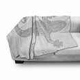 thumbnail image 2 of Salamander Soft Flannel Fleece Throw Blanket, High Detailed Overview Illustration of a Crawling Animal Silhouette, Cozy Plush for Indoor and Outdoor Use, 70" x 90", Dark Grey and White, by Ambesonne, 2 of 5