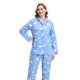 thumbnail image 5 of Apparonia Conjuntos de Pijama para Mujer Ropa de Dormir de Algodón Camisa de Manga Larga con Botones Al Frente y Pantalón Ropa de Dormir Cuello con Solapa Pijamas Conjuntos para Estar en Casa Noche S, 5 of 7