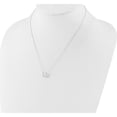 thumbnail image 3 of Sterling Silver Rhodium-Plated Polished Round 8Mm Cz Necklace (Width 7.8) (Length 18) - Jbsp, 3 of 5