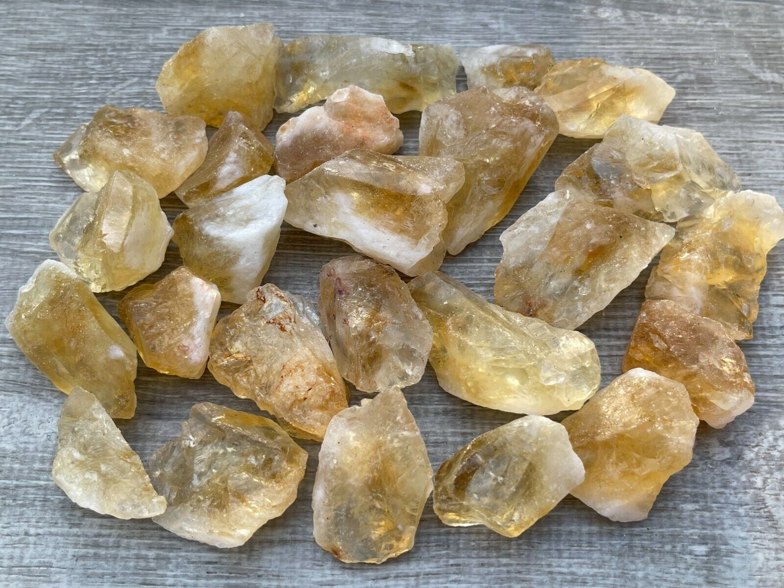 GAF TREASURES Small Rough Natural Stones, 0.25-1.25 Raw Crystals, Natural  Rough Stones (Citrine, 0.5 Pound)