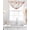 White, variant on Peach Sheer Waterfall Valance Curtains for Window, Spring Floral Green Leaf Botanical Pink Fruit Rod Pocket Sheer Topper Swag Curtains for Living Room, Kitchen 38.5"W x 47.2"L, 3 Panels