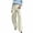 Beige, variant on Women's High Waist Wrap Wide Leg Pants Button Cross Front Loose Full Length Business Casual Trousers