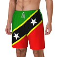 thumbnail image 5 of Mens St.Kitts And Nevis Large Flag 2 in 1 Quick Dry Swim Trunks with Compression Liner Beach Shorts, 5 of 6