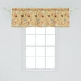 thumbnail image 2 of Ambesonne Circus Window Valance, Retro Cartoon Circus Theme with Seal Holding Ball on His Nose in Balance and Others, Curtain Valance for Kitchen Bedroom Decor with Rod Pocket, 54" X 18", Multicolor, 2 of 3