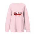 thumbnail image 5 of SOOMLON Adult Halloween Shirts Women Long Sleeve Pumpkin Apparel Crewneck Hand Prints Bats Outfits Spider Ghost Themed Clothing Witch Hat Witch Party Attire Pink M, 5 of 5