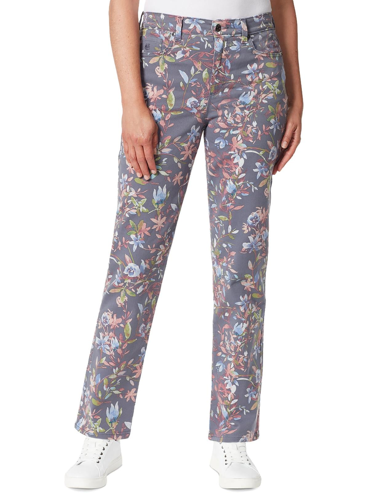 Gloria Vanderbilt Womens Amanda Printed Denim Low-Rise Ankle Jeans ...