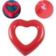 thumbnail image 2 of Red Heart-shape Pool Floats, Inflatable Swim Ring Swimming Pool, 2 of 4