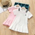 thumbnail image 3 of Bullpiano Baby Girls Clothes Dresses For Girls Short Sleeve Pleated Dress Holiday Dress, 3 of 7