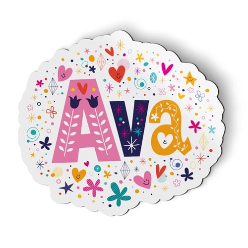 Ava Girl Name Cute Kid Lunchbox - 5" Magnet for Car Locker Refrigerator