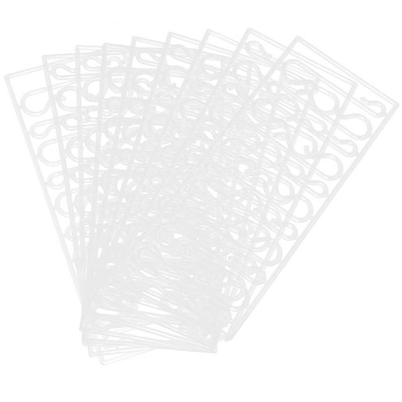 Homoyoyo Transparent Mini Ornament Hooks 100pcs Clear Plastic Hanging Hooks for Christmas Tree Decorations