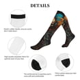 thumbnail image 5 of Lsque Vibrant Skull Soldier Pattern Sport Compression Socks for Men & Women 15-20 mmHg Knee High Nurse Pregnant Running Medical and Travel Athletic, 5 of 6