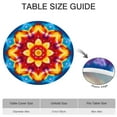 thumbnail image 6 of Rainbow Tie Dye Mandala Pattern Round Fitted Tablecloth with Elastic Edge,Dining Table Cover Waterproof,Outdoor Round Tablecloth for Camping,Dining,Indoor and Outdoor, 6 of 7