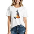 thumbnail image 2 of Drses‌‌ ‌‌‌‌‌‌‌‌‌‌‌‌‌‌‌‌‌‌‌‌Women's Halloween Witch Cat Graphic T-Shirt - Short Sleeve Crew Neck Funny Casual Tee, 2 of 3