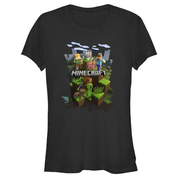 Junior's Minecraft Explore Team Graphic Tee Black Large