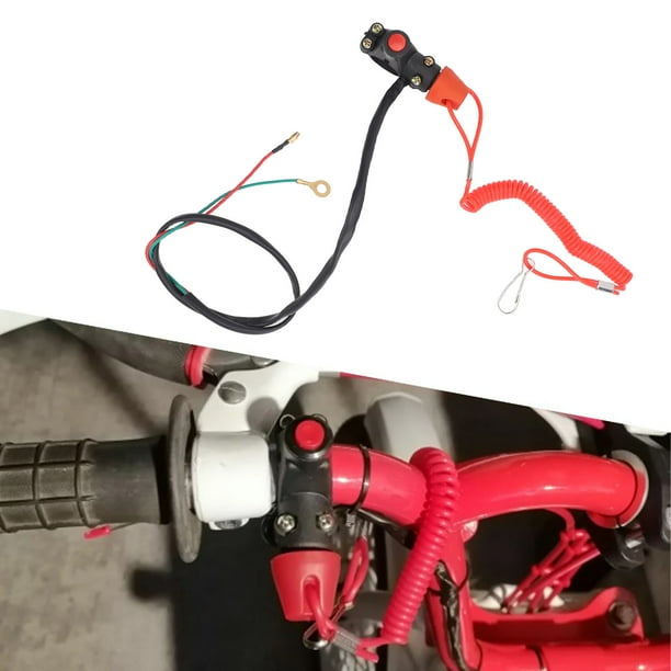 Interruptor de Parada de Tetera de Seguridad, El Motor On Off Kill Switch Alta Estabilidad Secure Connect Compact Compact El Usuario para Vehículos Fuera de la Carretera ATV