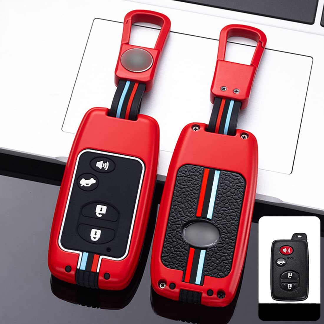 Zinc Alloy Smart Key Fob Case Cover Protector Shell Fit for Toyota Avalon Camry Corolla Highlander Prius RAV4 Venza