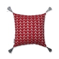 thumbnail image 2 of Pillow Perfect 624402 16 Po Moderne Géométrique Jeter Coussin - Rouge & Argent, 2 of 4