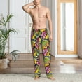thumbnail image 2 of Honiee Colrful Tropical Leaves for men - a sleek fusion of Straight Pajama Pants, versatile Lounge Pants, and cozy Sleepwear, all rolled into one-Medium, 2 of 6