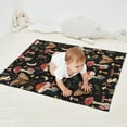 thumbnail image 2 of Red Mushroom Butterfly Black Pattern Blanket,Comfortable Soft Flannel Throw Blanket,All Season,Warm Lightweight Blankets for Sofa Bed Couch Living Room Chair,30"x40", 2 of 4