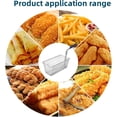 thumbnail image 5 of Deep Fryer Basket, Non-Slip Handle Heavy Duty Nickel Plated Iron Construction Chip Basket, Commercial Restaurant Kitchen Frying Chips Fish Sausages (2Pcs 13" x 6" x 6"), 5 of 6