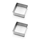 thumbnail image 2 of Injueey Nuevo molde cuadrado ajustable para pastel de acero inoxidable, molde telescópico para pastelería, herramienta para hornear plata S 2piezas Injueey CBP116023, 2 of 6