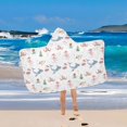 thumbnail image 6 of joogoo Christmas Xmas Whales Kids Hooded Beach Towel Baby Bath Towel 23.5"x50", 6 of 7