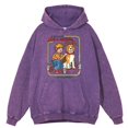 thumbnail image 5 of Sudadera con capucha retro desgastada con lavado Garing For Your Hell Hound para hombre, 100 % algodón, estilo hip hop, ropa de calle, jersey de gran tamaño, 5 of 5