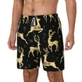 thumbnail image 2 of Gaeub Christmas Gold Deers Mens Swim Trunks Stretch Beach Shorts Quick Dry for Men Swim Shorts Swimwear with Pockets- X-Large, 2 of 9