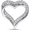 Silver, variant on Everly Women's .62CT TGW Created White Sapphire Sterling Silver Heart Necklace