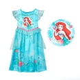 thumbnail image 2 of Disney Girls'  The Little Mermaid Ariel Princess Fantasy Nightgown, Ariel Ocean Dreams, 4T, 2 of 5