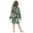 thumbnail image 5 of FORMRS Niños Bathrobe Unisex Hooded Robe Soft Plush Pajamas Sleepwear, Size 4-6T, Dark Floral, 5 of 7