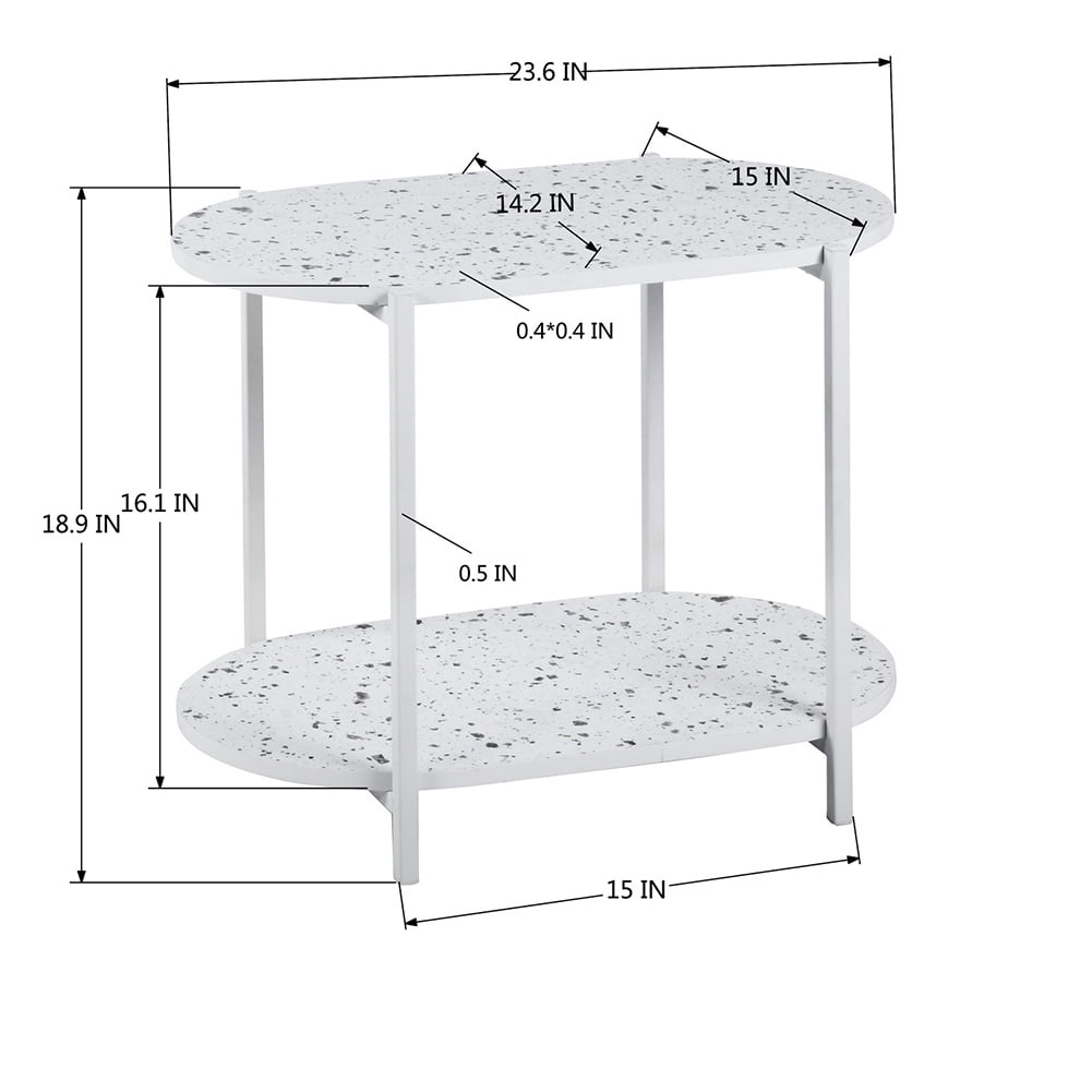 Kepooman Coffee Table, 2 Tier Modern Industrial End Tables Simple Center Table for Living Room, Bedroom Kepooman Coffee Table, 2 Tier Modern Industrial End Tables Simple Center Table for Living Room, Bedroom