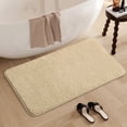 thumbnail image 4 of sruoe Bathroom Rugs, Bath Mat for Bathroom Floor 1pcs, Bath Mats for Bathroom Floor Non Slip Non Skid, Rectangular Cloth Floor Mat for Bath Door Household, Beige, 4 of 5