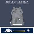 thumbnail image 5 of FORMRS Unisex School Backpack 17" Student Travel Bag with Laptop Compartment, Gray Marble Pattern, 5 of 7