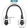 thumbnail image 2 of 2 correas de piel auténtica para bolso, 46,5 cm/18 pulgadas, asas cortas, correa de piel para bolso, correa de piel de vacuno para bolso, 2 of 9