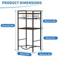 thumbnail image 7 of 3 Tier Water Dispenser Stand, Water Stand for 5 Gallon Water Jug Holder, Water Cooler Stand with Metal Basket, Water Bottle Stand with 4 Hooks, Water Jug Stand for Home, Office, 7 of 7
