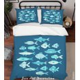 thumbnail image 2 of 3D Cartoon Fish Pattern Quilt Cover Set Ropa de Cama Set Funda Nórdica Fundas de almohada WJ, 2 of 3