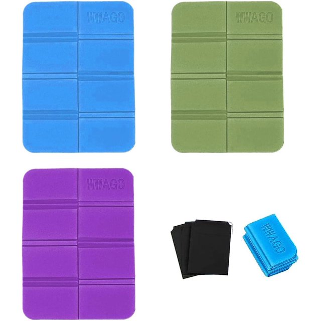 3 piezas de almohadillas de asiento plegables, colchoneta de camping, cojín plegable de espuma portátil, colchoneta de asiento plegable impermeable, colchoneta de suelo para viajes al aire libre, send