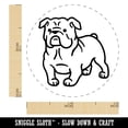 thumbnail image 2 of English Bulldog Standing Dog Self-Inking Rubber Stamp Ink Stamper - Blue Ink - Mini 1/2 Inch, 2 of 7