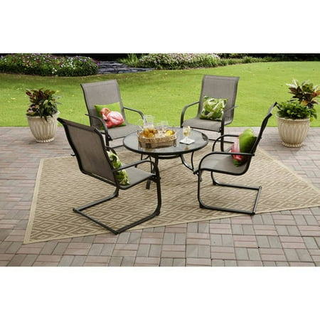 Mainstays Bristol Springs 5 Piece Conversation Set Grey Mainstays Bristol Springs 5 Piece Conversation Set Grey